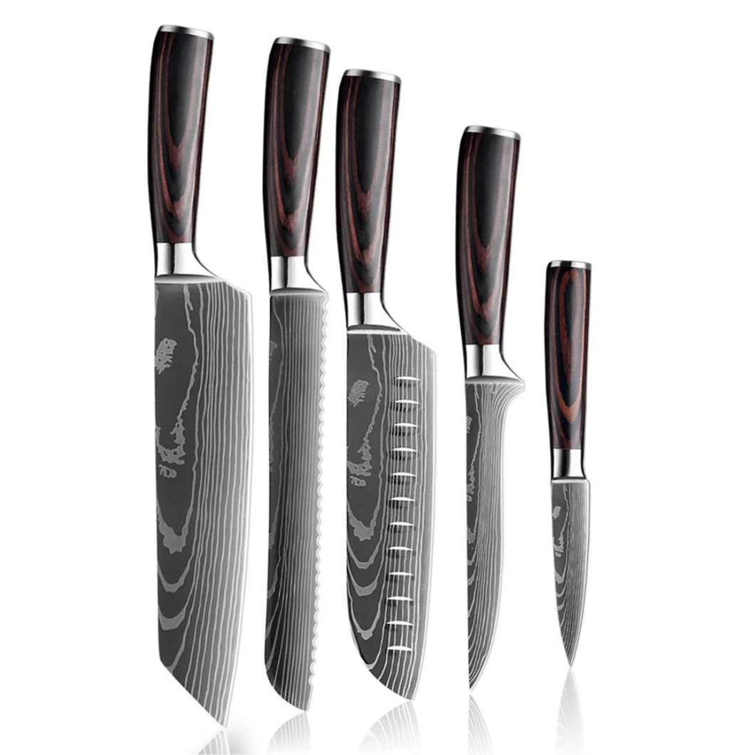 Set complet - 5 couteaux de cuisine professionnels