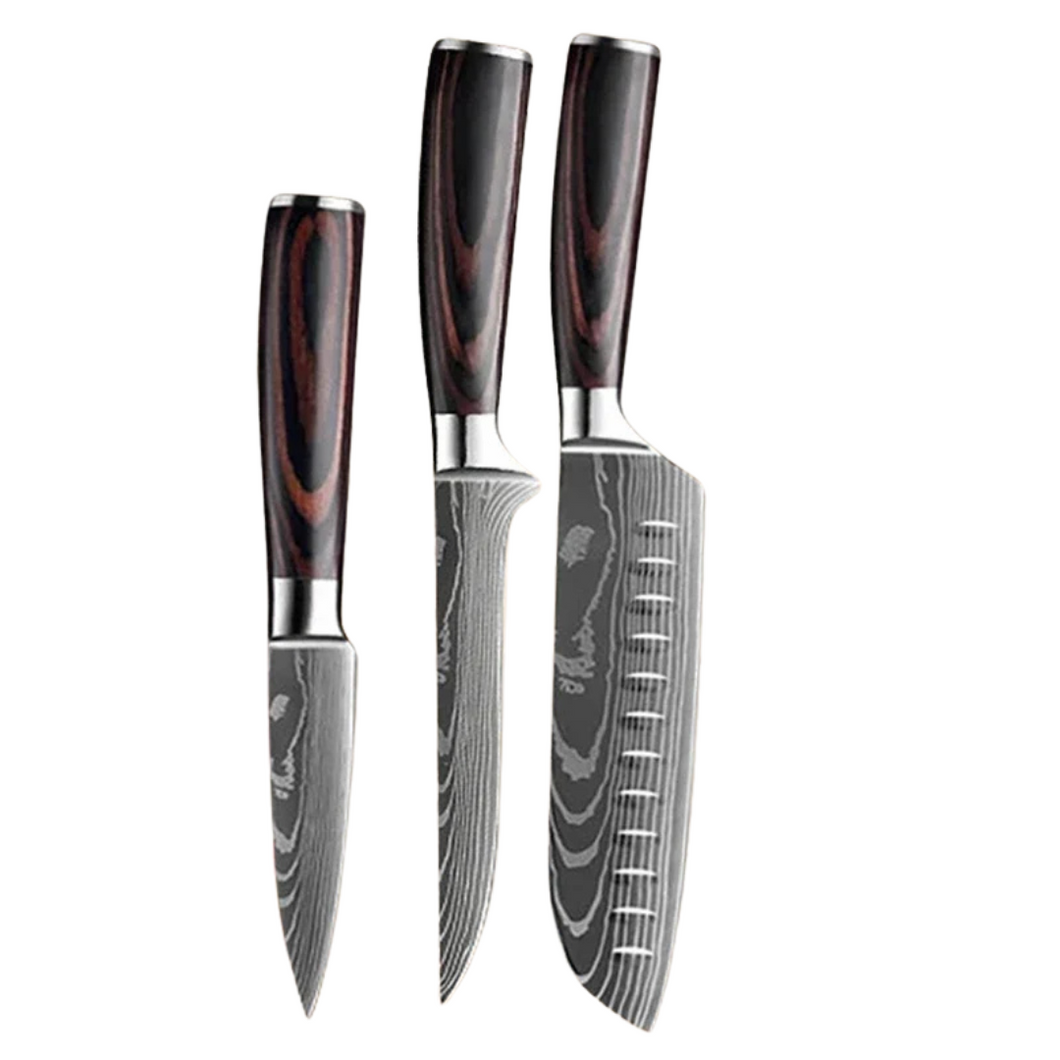 Set de 3 couteaux de cuisine professionnels